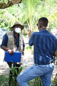 Volunteer John Benn doing field work during the DDSA.